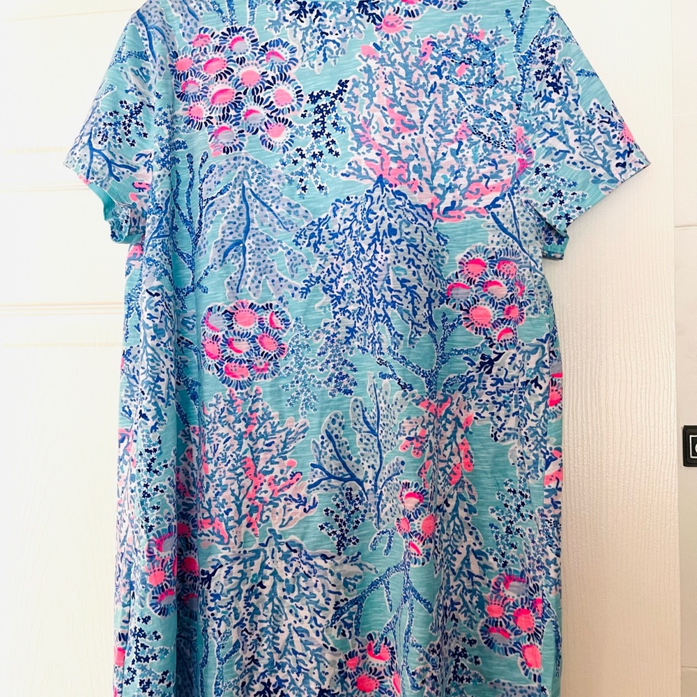 Lily Pulitzer "Etta" V Neck " Blue Ibiza Now You Sea Me. Sz S NWT - Picture 2 of 5